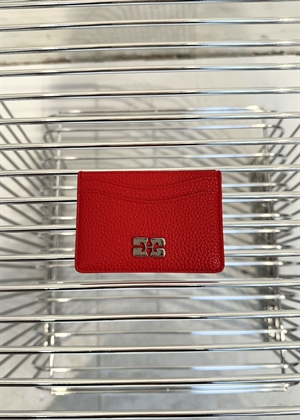 Bou card holder grained Goji Berry B3010246 Ganni 